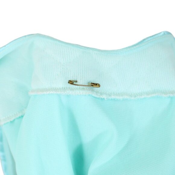 Vintage French Maid Nightgown Aqua Blue Small Full Length Short Sleeves SW52 - Picture 13 of 13